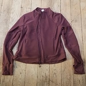 Mondetta Purple Moto-Style Fitness Jacket – Size L